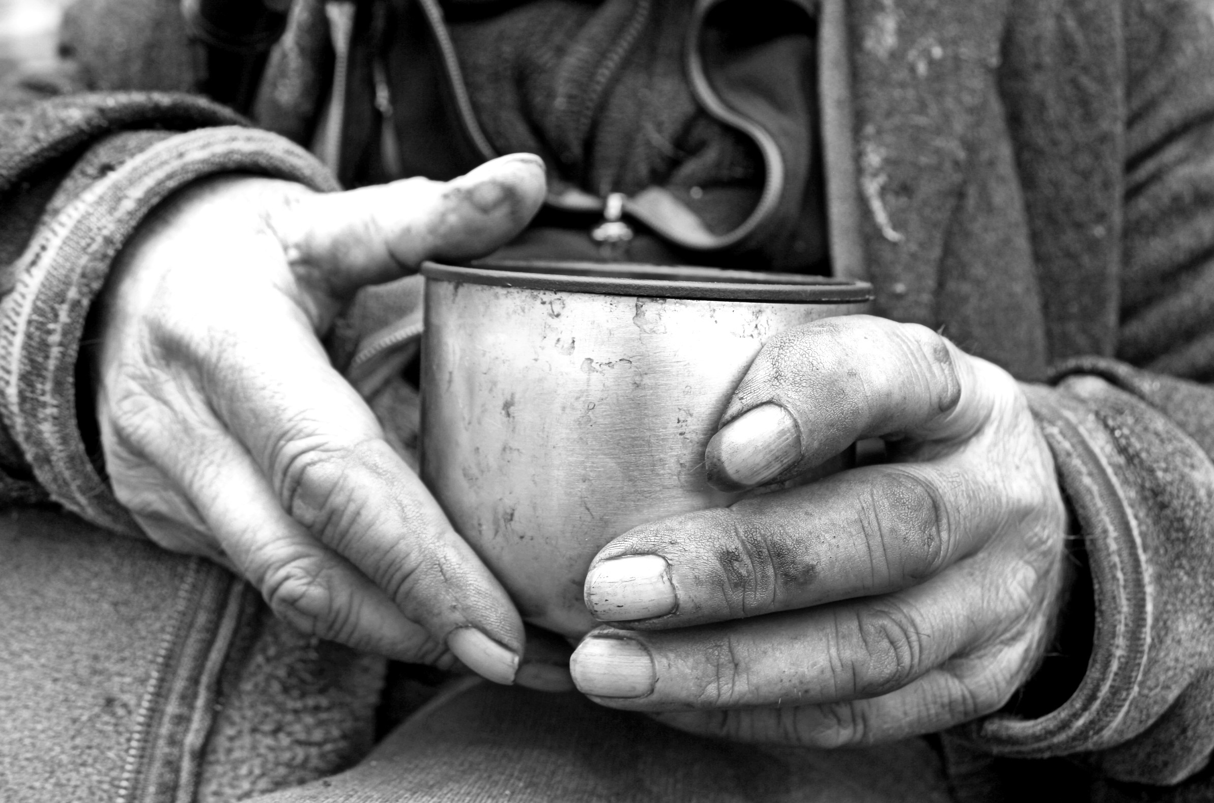 Destitute poverty homeless beggar South Africa
